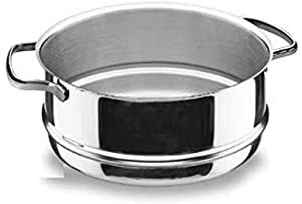 Vaporiera In Acciaio Inox 18/10 Triplo Strato – Diametro 24 Cm – Adatta A Tutti I Piani Cottura Inclusa Induzione