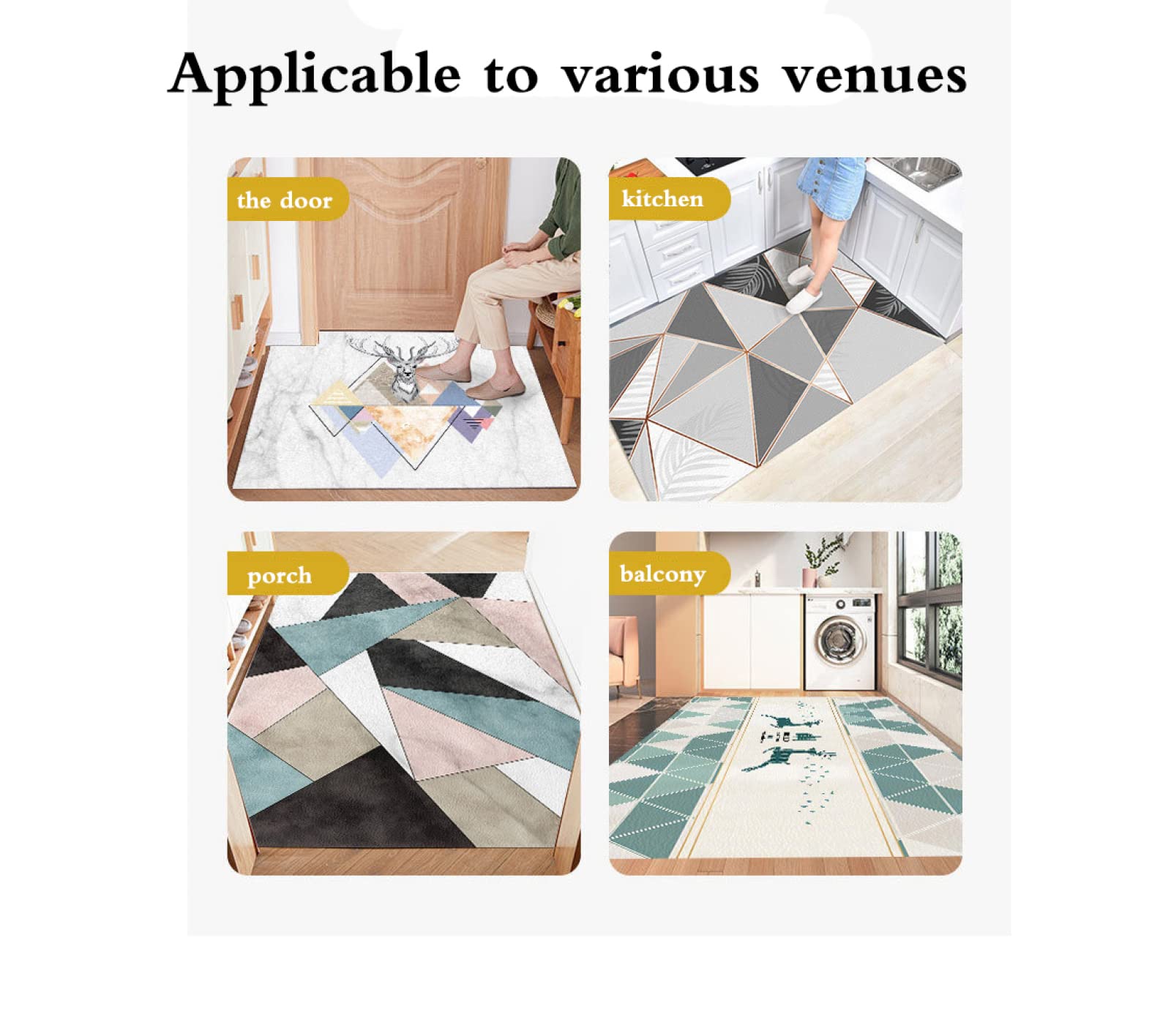 Tapis de bain en terre de diatomée super absorbant à séchage rapide antidérapant pour salle de bain, bureau, cuisine, salle à manger, 40 x 60 cm - 8