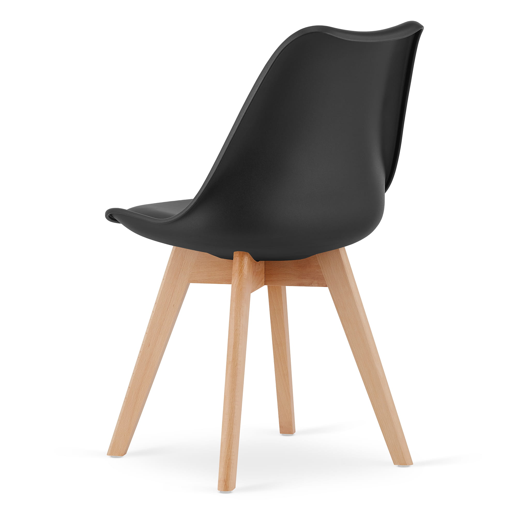 Table à manger 80x120 cm et 4 chaises, noir/chêne/hêtre - 7