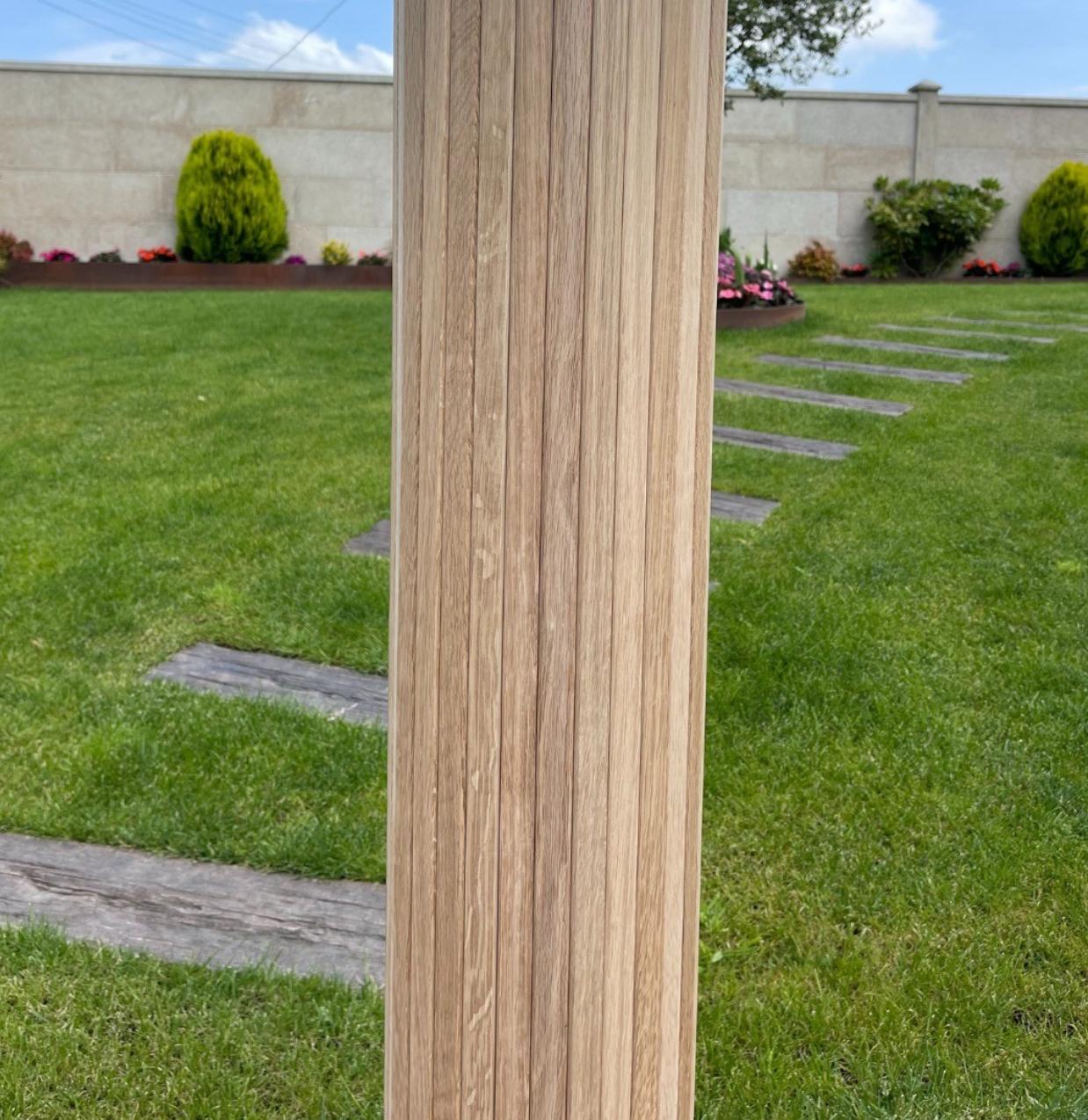 Rivestimento murale Palilleria bisellato flessibile effetto 3D in legno di Rovere Naturale 300X2400 mm (0,72 m2/scatola) - 5