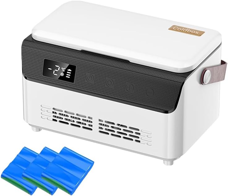 Madrex  Mini Refrigerador Portátil Para Insulina, Medicamentos, Control De Temperatura Inteligente De 0 A 8 °C, Pantalla Lcd, Con 3 Baterías. , Leroy Merlin