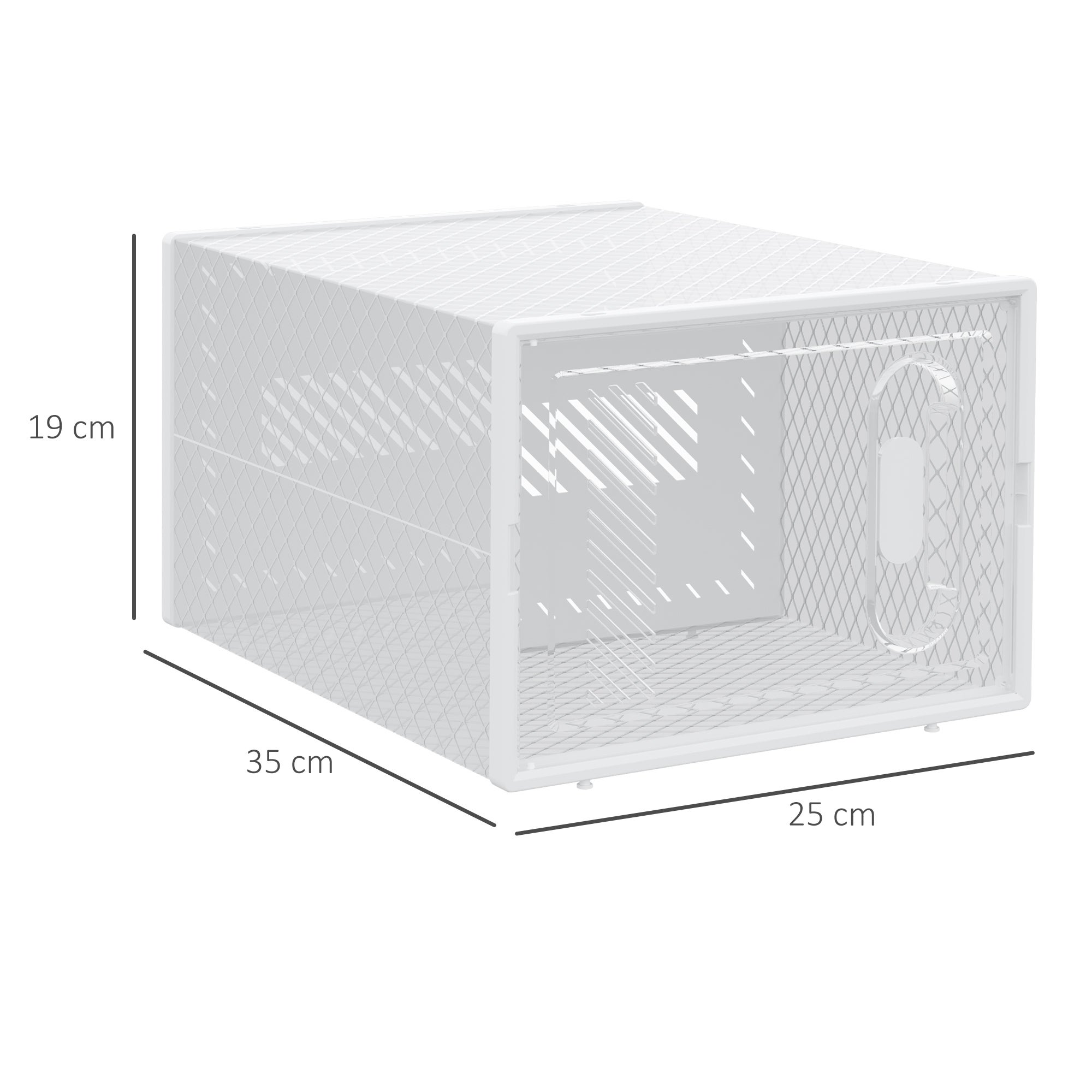 Lot de 18 boites cubes rangement à chaussures modulable avec portes transparentes - 25 x 35 x 19 cm - 3
