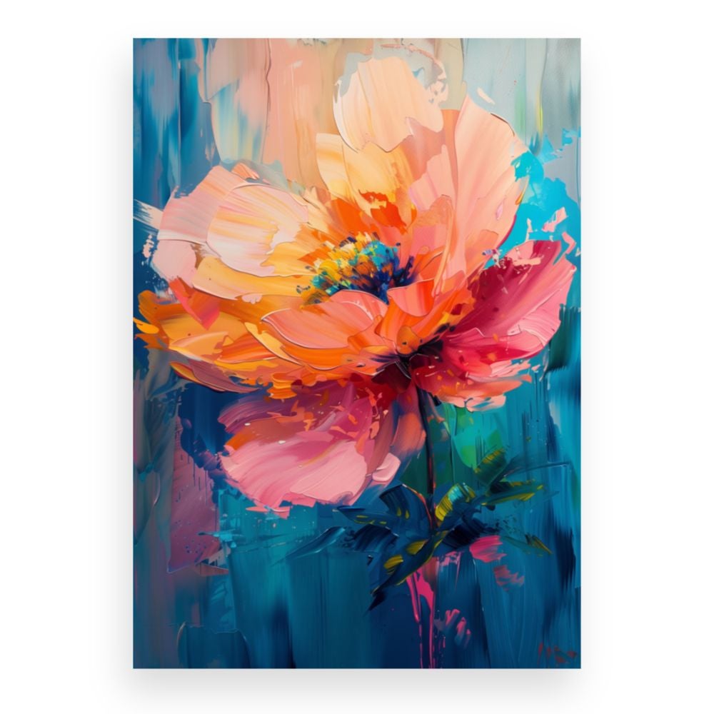 Toile murale Fleur vibrante / 100x140cm / Fabriqué en France / Décoration murale / DADA ART - 3