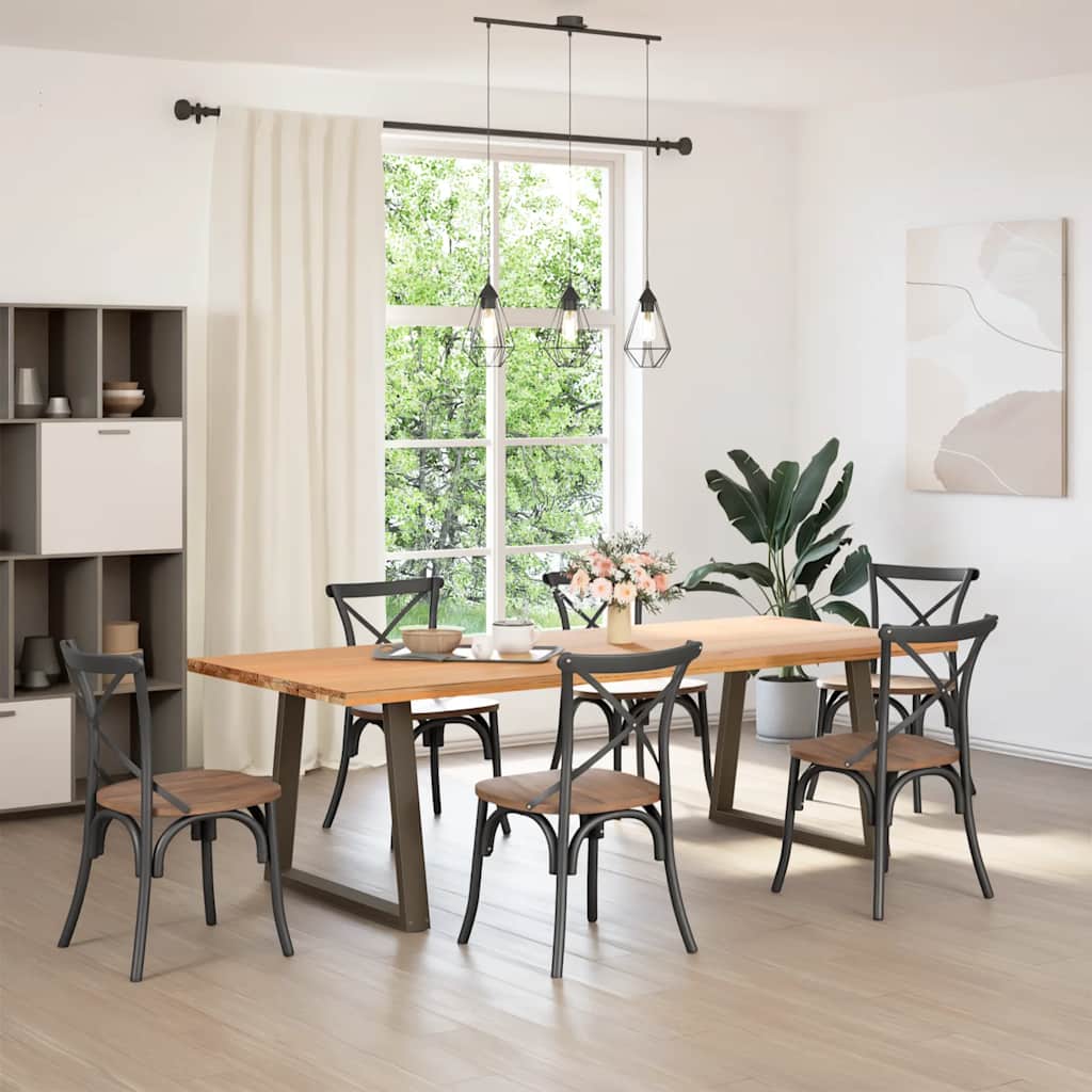 Maison Exclusive - Pieds de table à manger en forme de V 2 pièces Acier l 80 x (72-73,3) cm Acier - 2