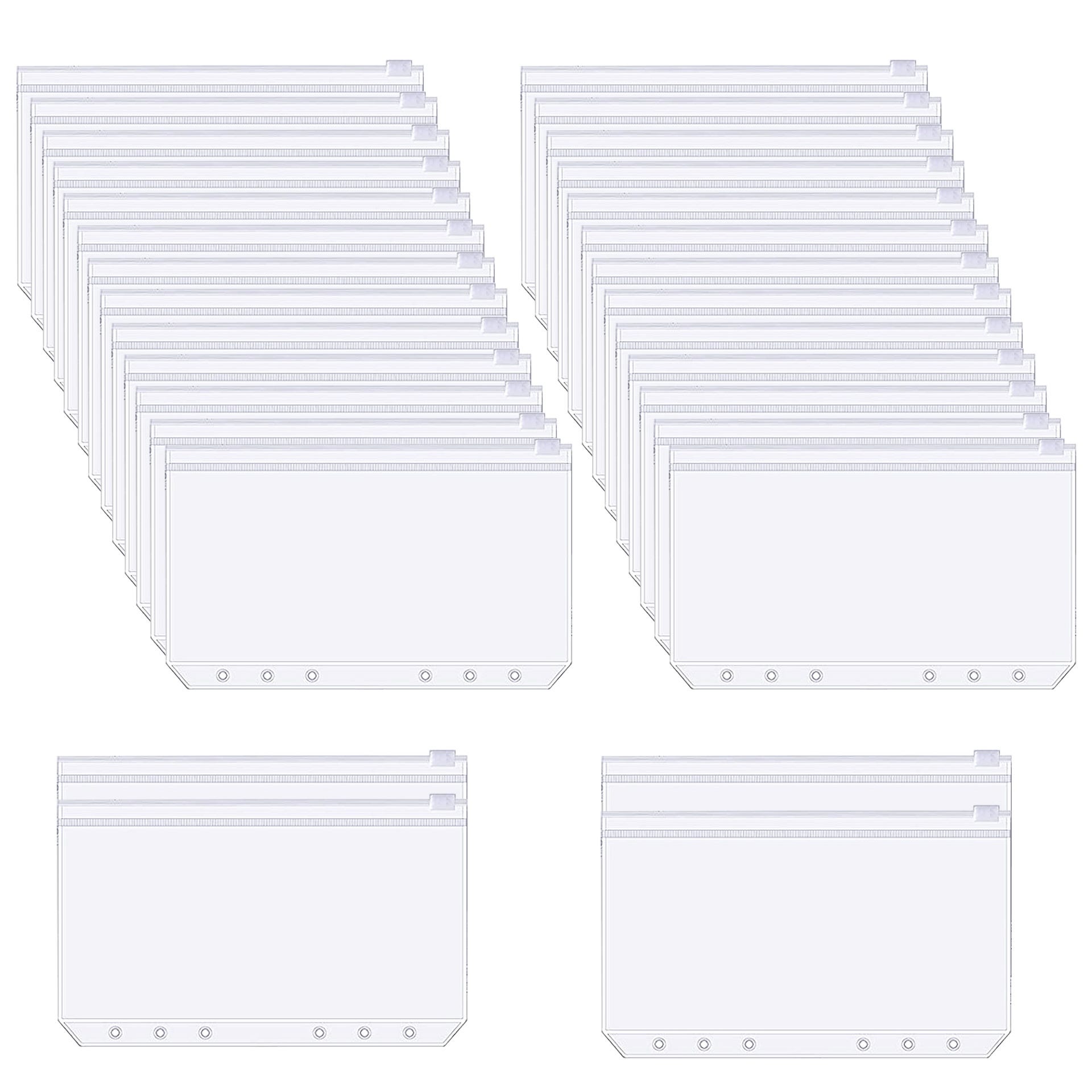 30 Buste Con Cerniera A6 | PVC Trasparente | 6 Fori Per Raccoglitori | Impermeabili - Foto 8