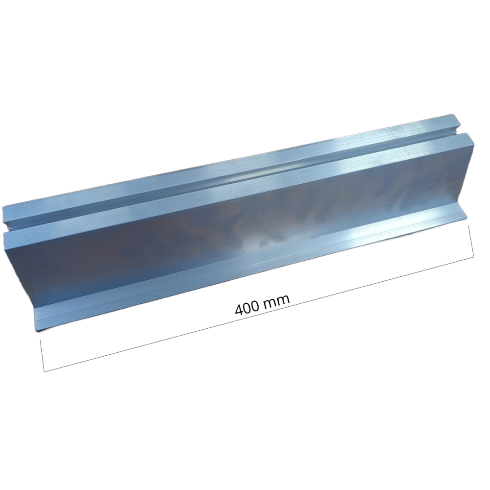 Perfil de montagem de alumínio para telhados de chapa metálica, completo com fita EPDM, 70x400 mm - 2