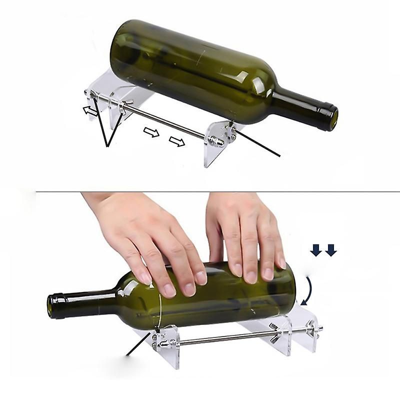 Outil de découpe professionnel pour verre à faire soi-même Outil de découpe à rouleau pour bouteilles en verre et bouteilles de vin - 4