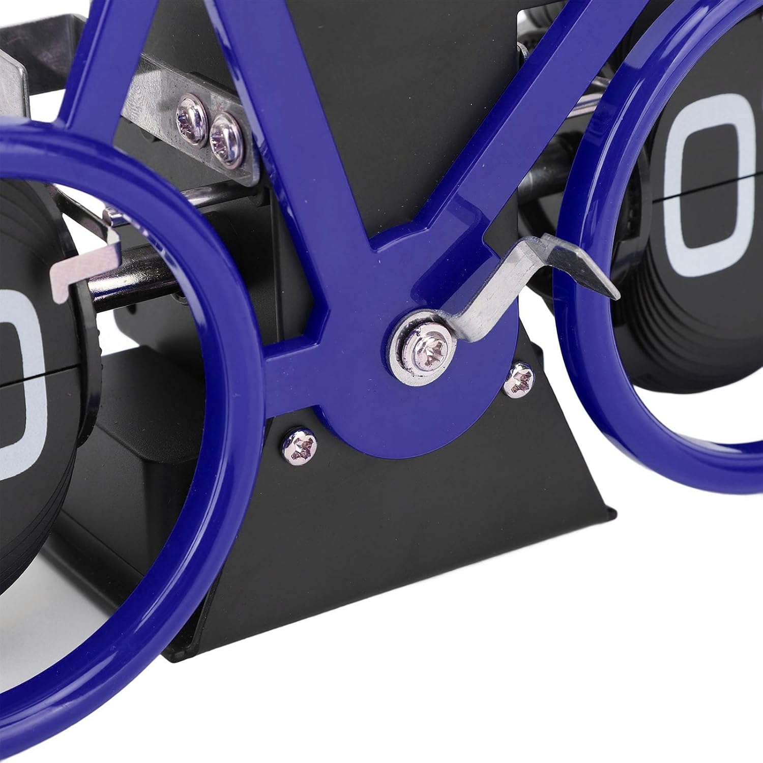 Horloge de table en forme de vélo, horloge à rotation automatique des pages, horloge décorative rétro, horloge à rotation simple des pages (bleu) - 8