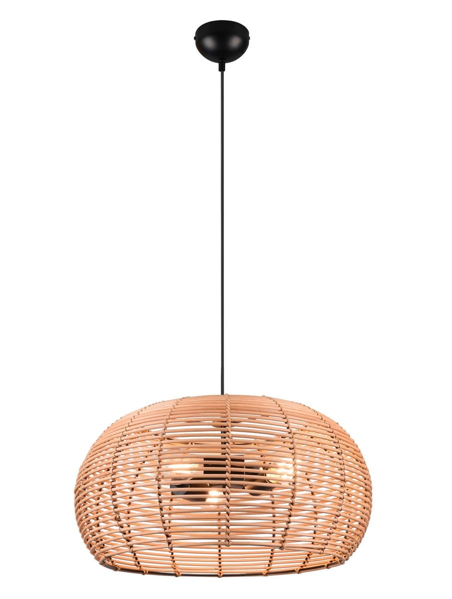 Lampa wisząca INGA brązowa 3 x E27 x 40W wym:150x50x50cm Trio