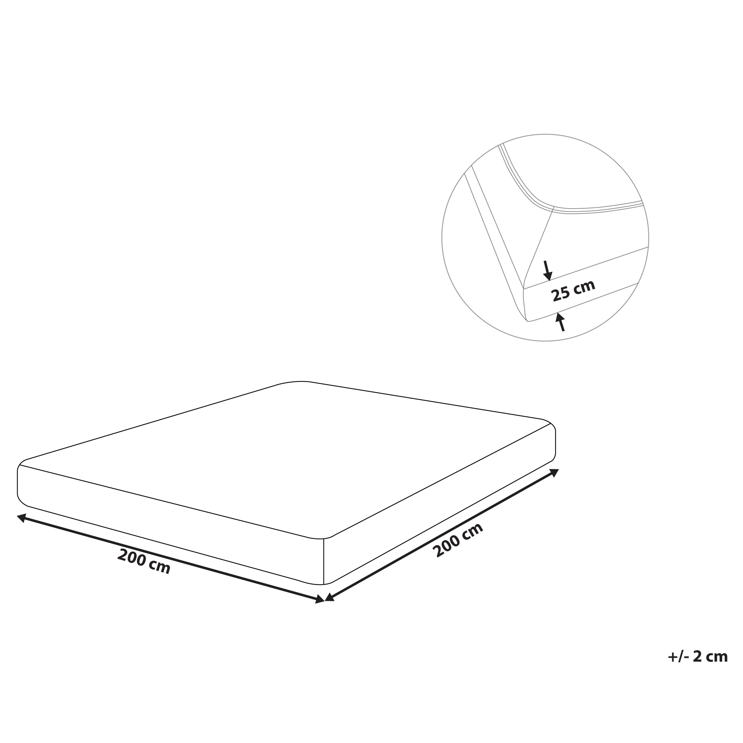 Coprimaterasso elasticizzato HOFUF Cotone 200 x 200 cm Turchese - 3