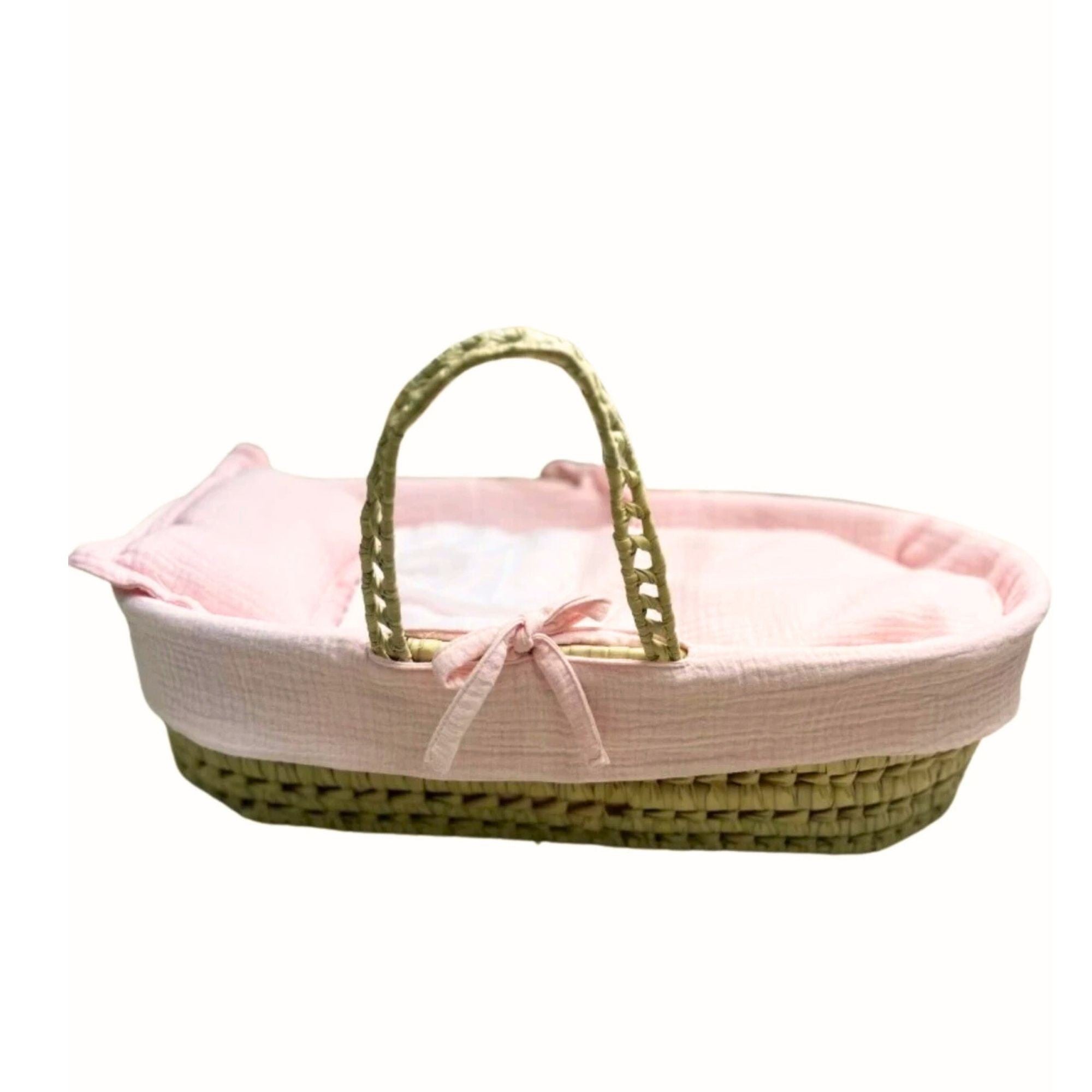 Muemue capazo para reborns palma rosa 17x56x21cm