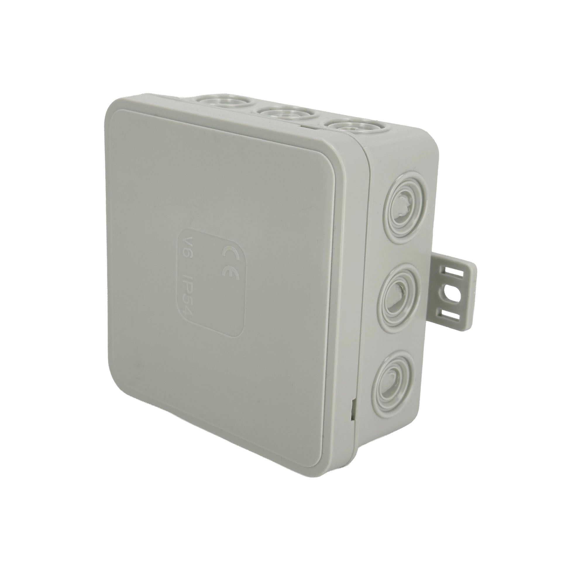 Puszka natynkowa hermetyczna elastyczna 85x85x41mm 12-wlotowa, zamknięcie "na klik" IP54 szara EDO