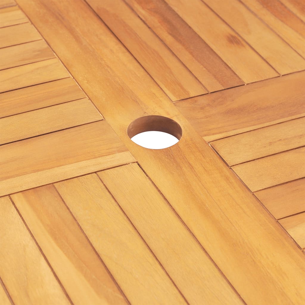 Table de jardin pliante en bois de teck massif 85x85x76 cm - 7
