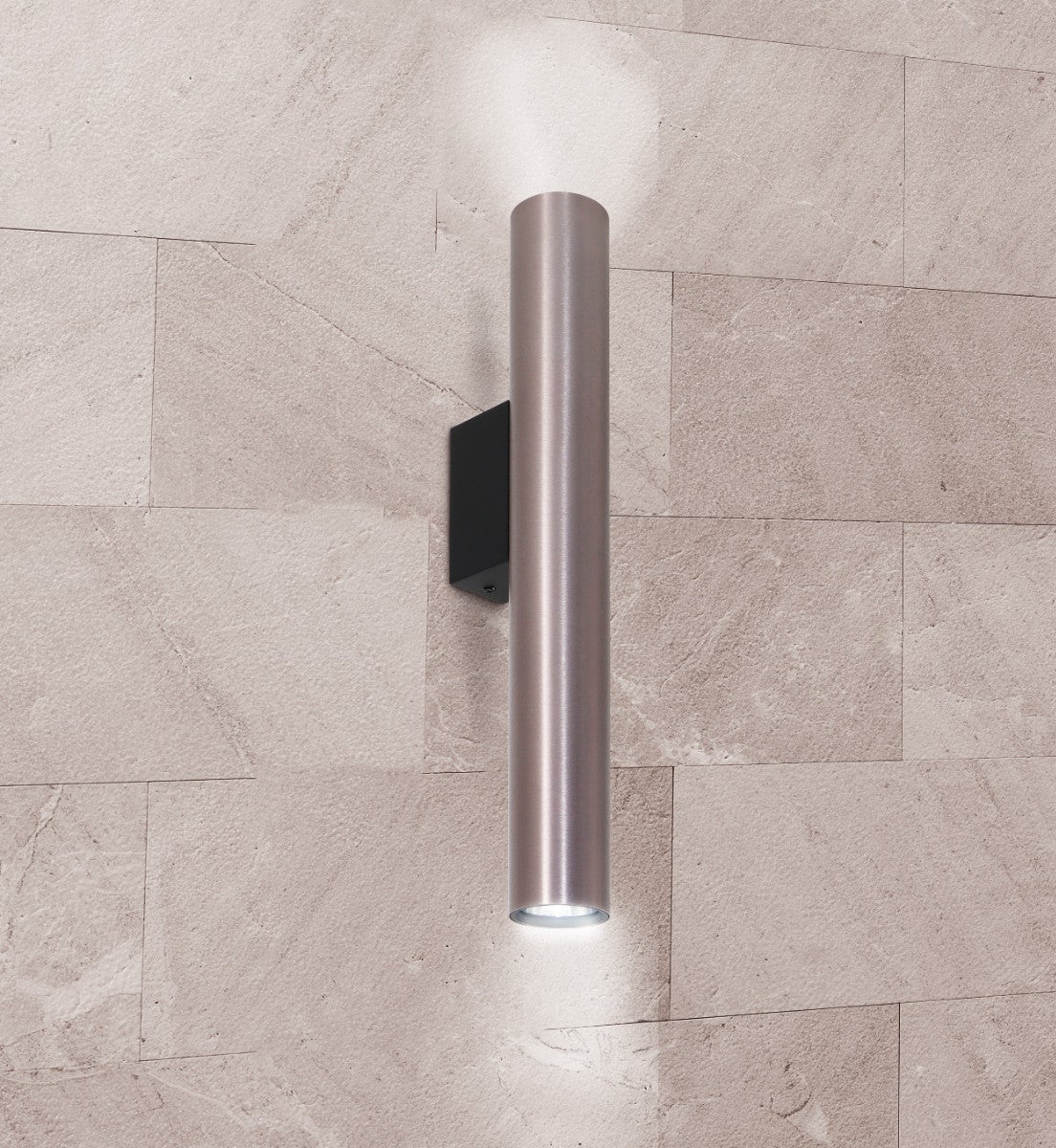 Kinkiet ścienny Lungomare szaro-czarny 2xGU10x10W góra-dół wym: 45 x 5,5 x 9,5 cm aluminium IP20 Polux - 3