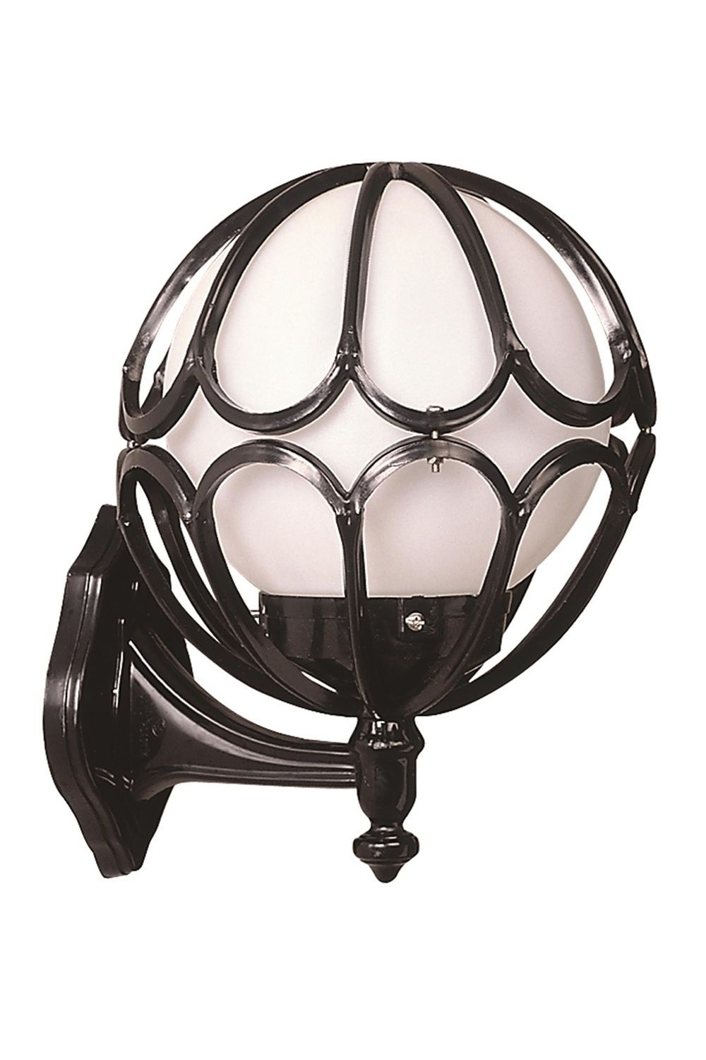 Aplique de exterior bap-68081 - negro blanco