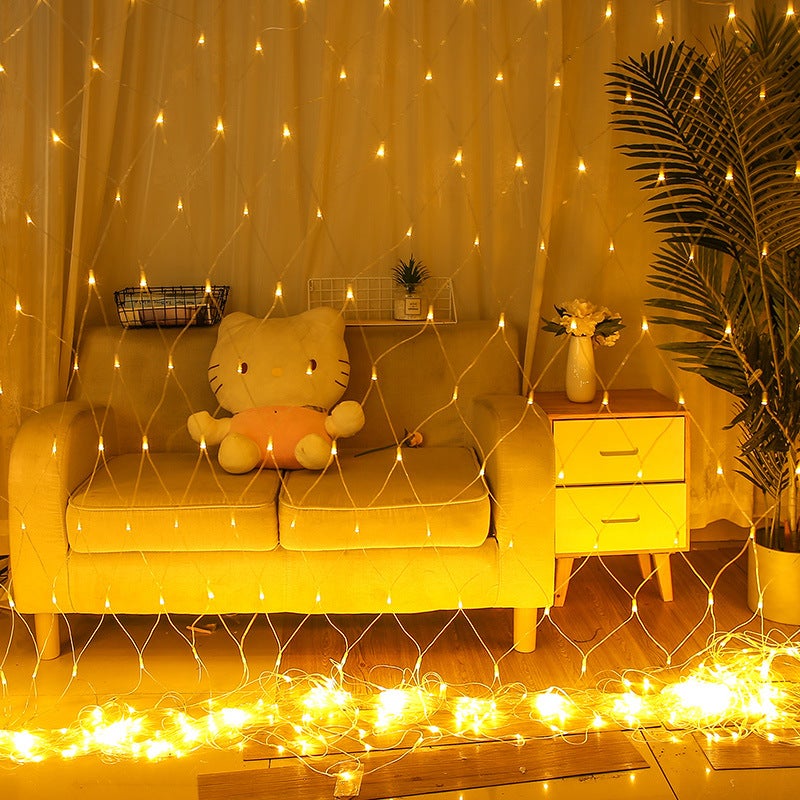 Guirlande lumineuse 192 LED 3 m x 2 m, 8 modes d'éclairage, variateur d'intensité, décoration pour Noël, fêtes, mariages, terrasses et jardins - 3