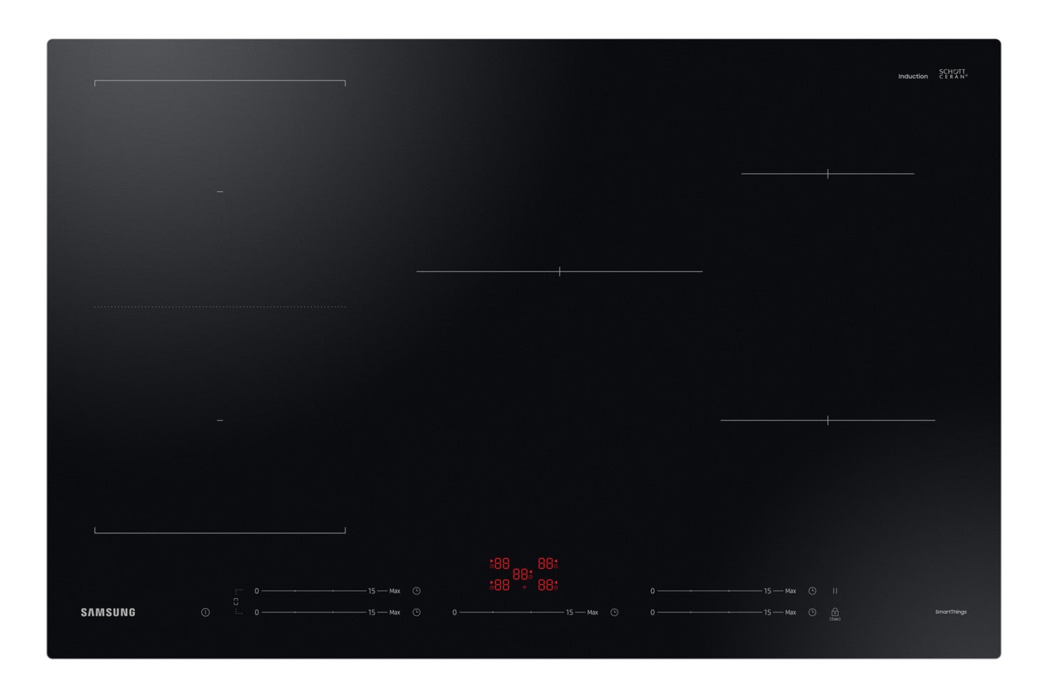 Samsung Nz85c5047fk/U1 Hobs Integrado 80 Cm Con Placa De Inducción 5 Zona(S) Negro , Leroy Merlin