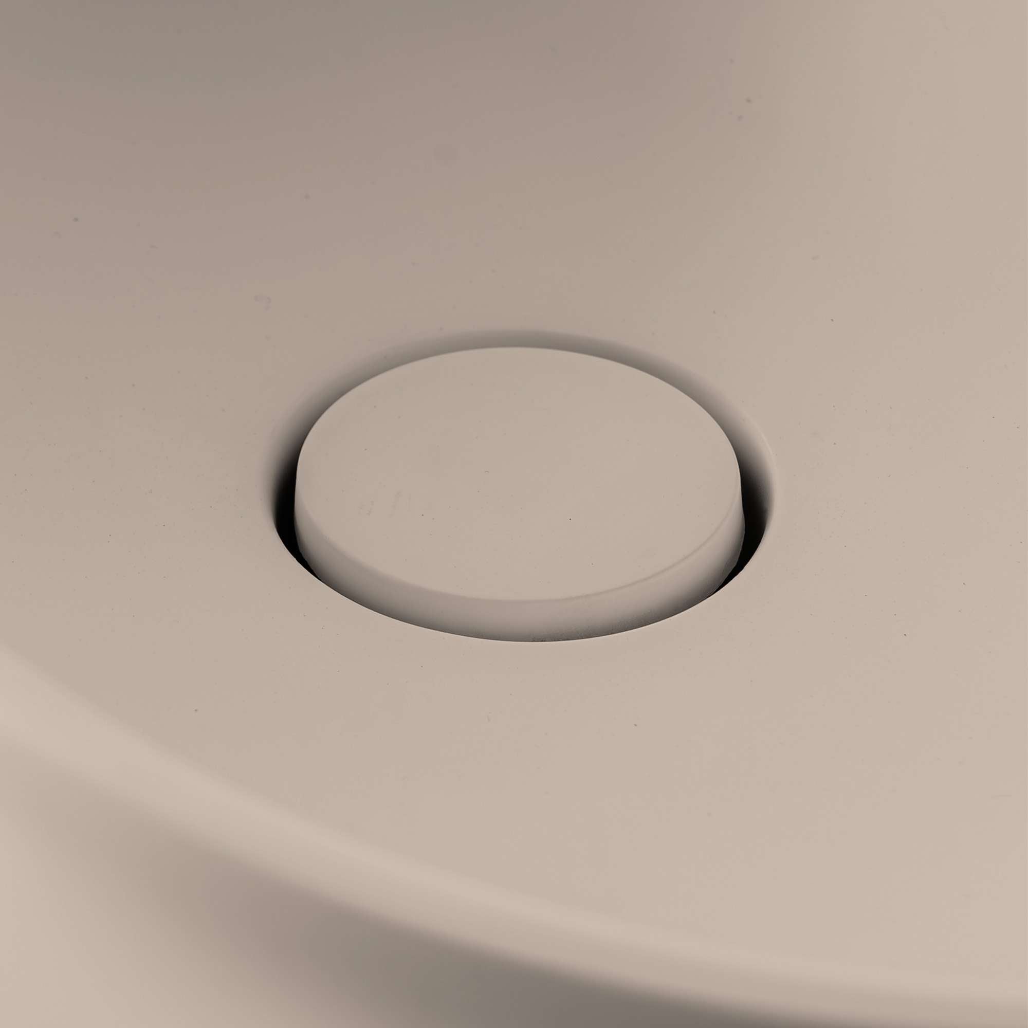 Ensemble meuble de salle bain 120 cm noyer plan vasque blanc perle POALGI 2 tiroirs - série Bül - 3