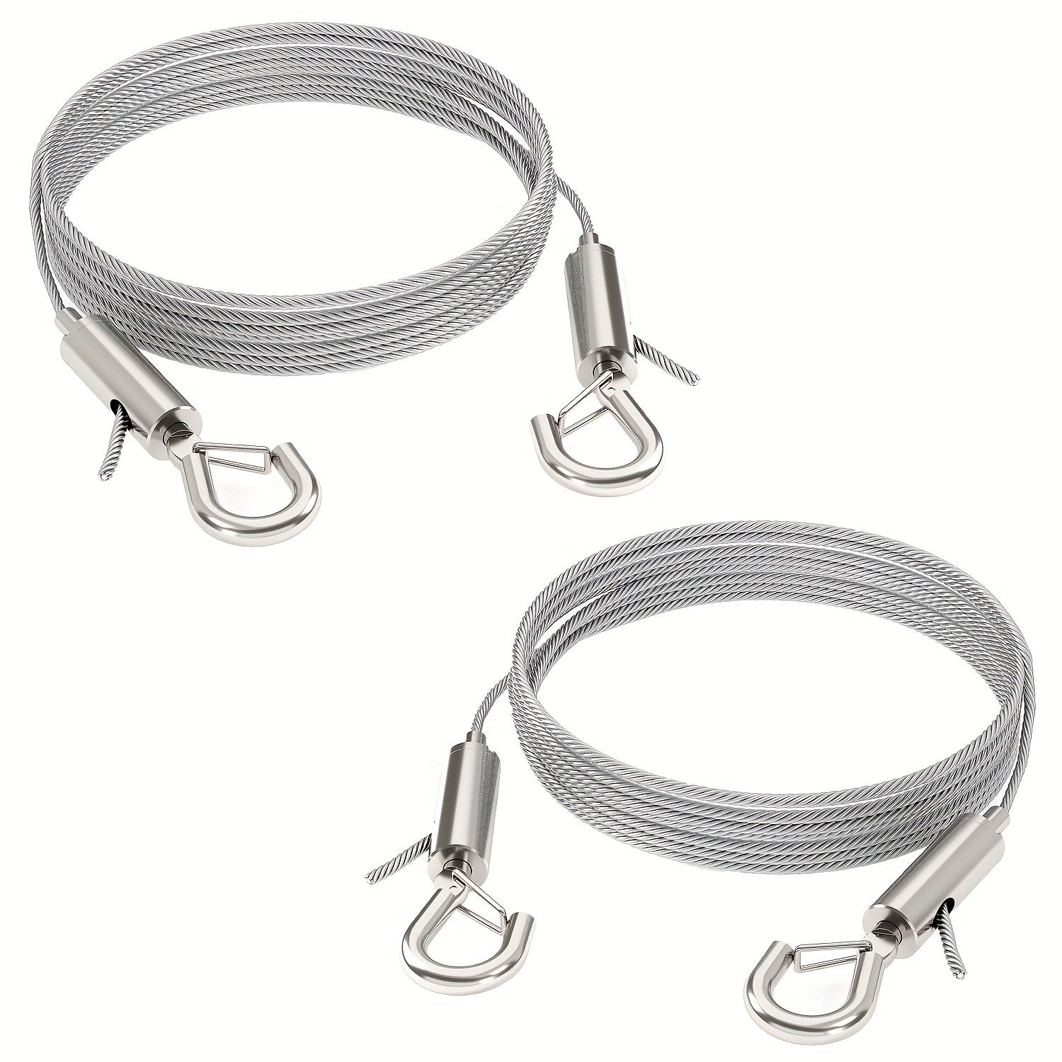 Przewód regulowany do luster, lamp, paneli wystawowych itp., udźwig 30 kg, 2 sztuki, 2 m x 1,5 mm