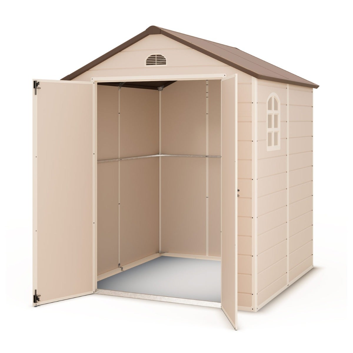 Abri de jardin résine beige Trigano 3,16 m² + kit d'ancrage - 2