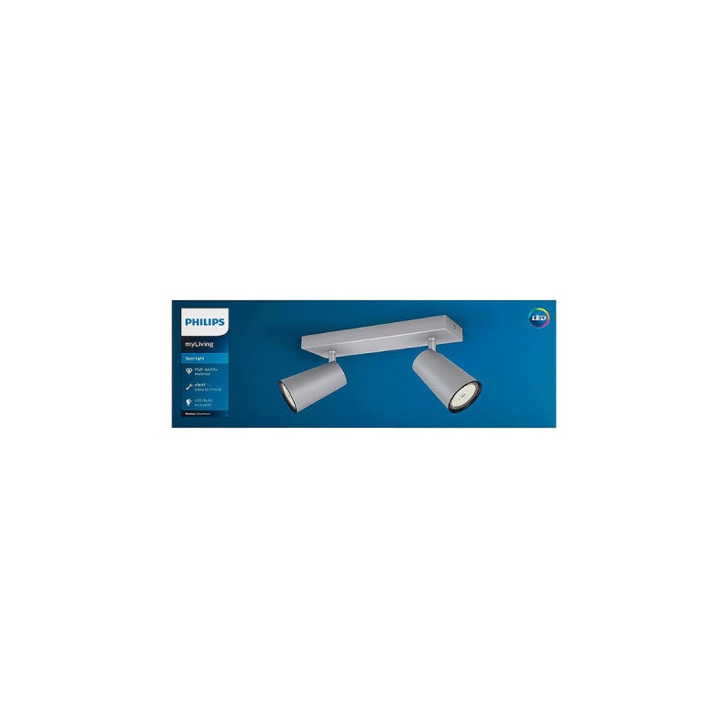 Lámpara de techo regulable PHILIPS - 2 focos - GU10 - metal - 93520 - 2