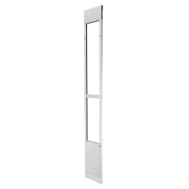 Chatiere SucceBuy pour chien et chat adaptee aux portes coulissantes en verre, hauteur reglable 2311 a 2439 mm,trappe pour animaux avec battant taille