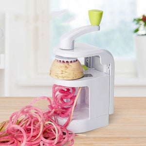 Râpe à Légumes Manuelle MASTERTOP Premium - 5 Tambours Rotatifs Inox, Hâchoir Multifonction Avec Manivelle Pour Salade, Fruits, Carottes Et Fromage