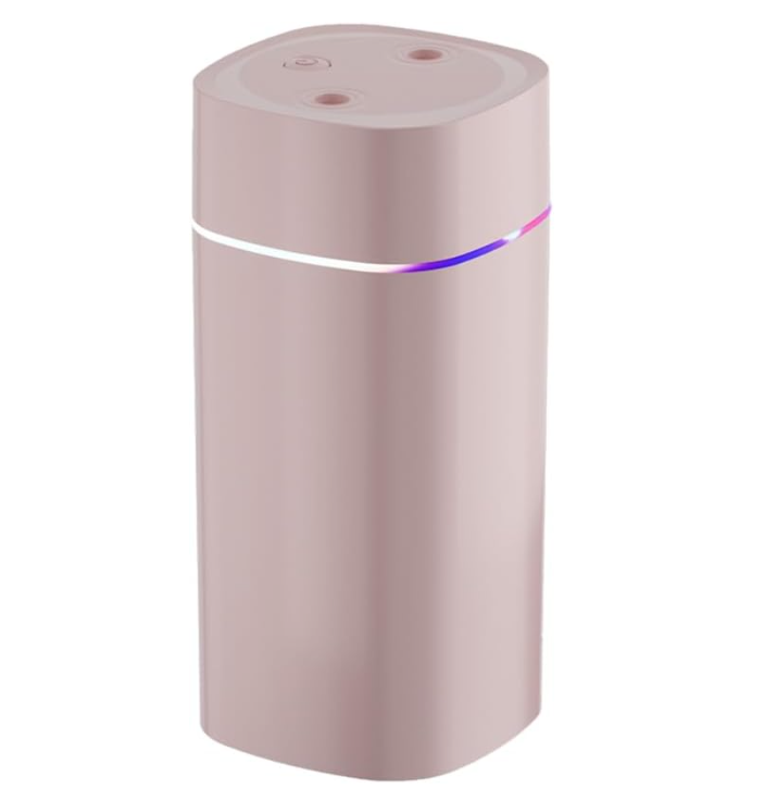Mały nawilżacz powietrza, 600 ml USB, cichy nawilżacz powietrza do użytku wewnętrznego z 2 otworami natryskowymi i automatycznym wyłączaniem, do sypi
