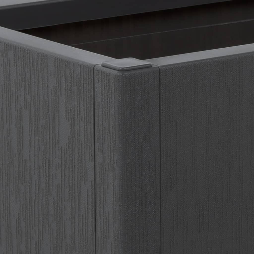 Vaso/floreira 80x36x35 cm PP cinzento-escuro - 7