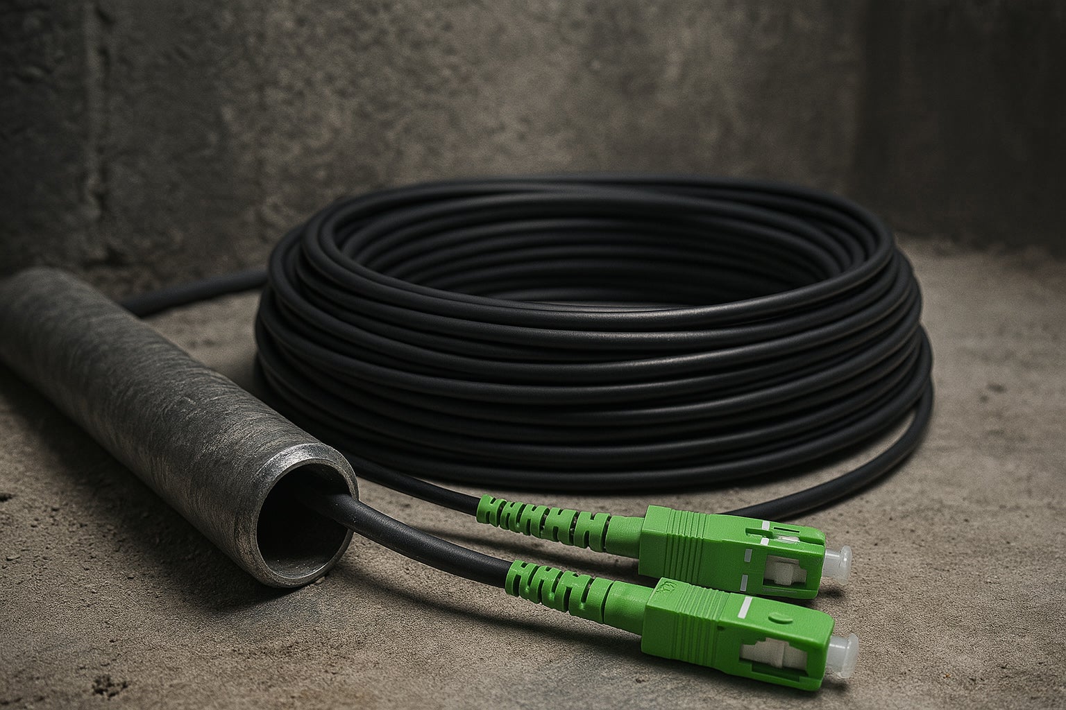 Elfcam® - 100M Cable a Fibre Optique en Acier Blinde, Convient aux Installations Exterieur et Interieur, Compatible avec Orange SFR Bou..., 100M - 2