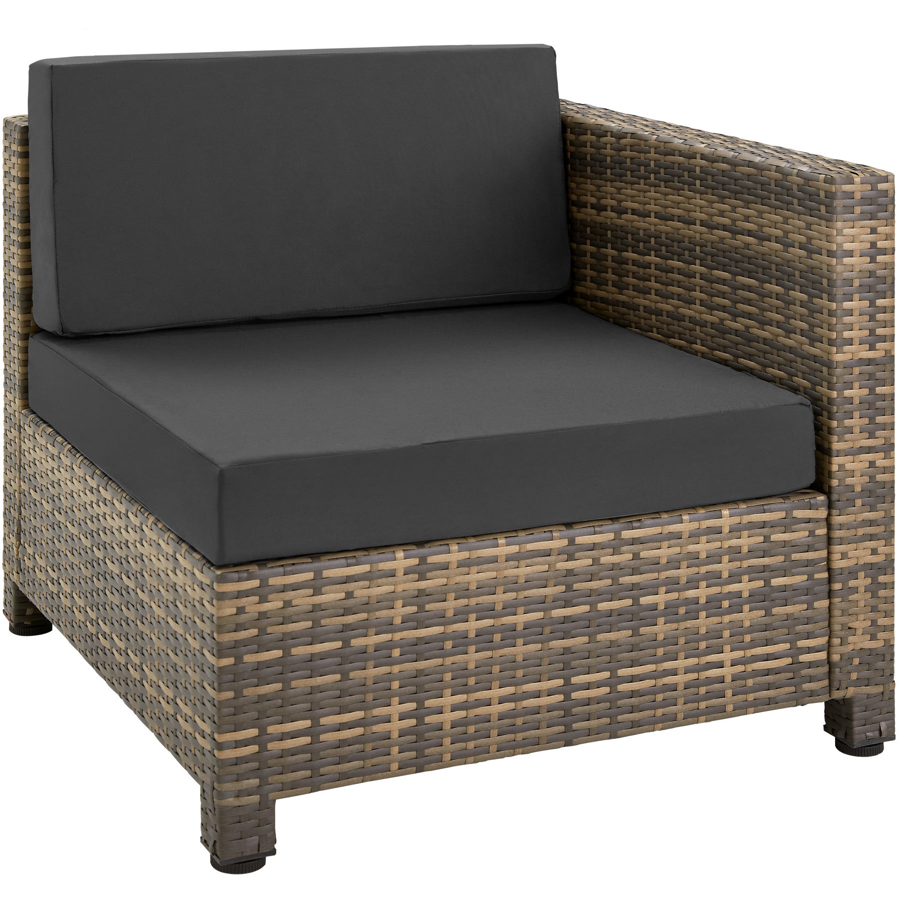 Set da giardino in rattan 4-5 posti con telaio in alluminio e imbottitura di 10 cm TECTAKE - 6