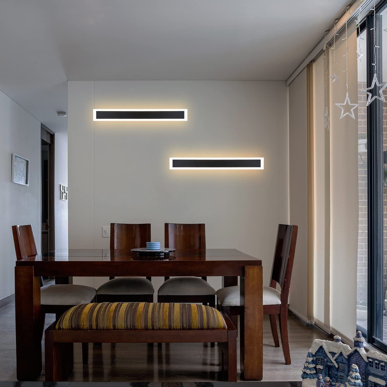 NETTLIFE Kinkiet zewnętrzny LED: kinkiet wewnętrzny o długości 50 cm, 10 W, czarny kinkiet, 3000 K, nowoczesna lampa zewnętrzna IP65 - 8