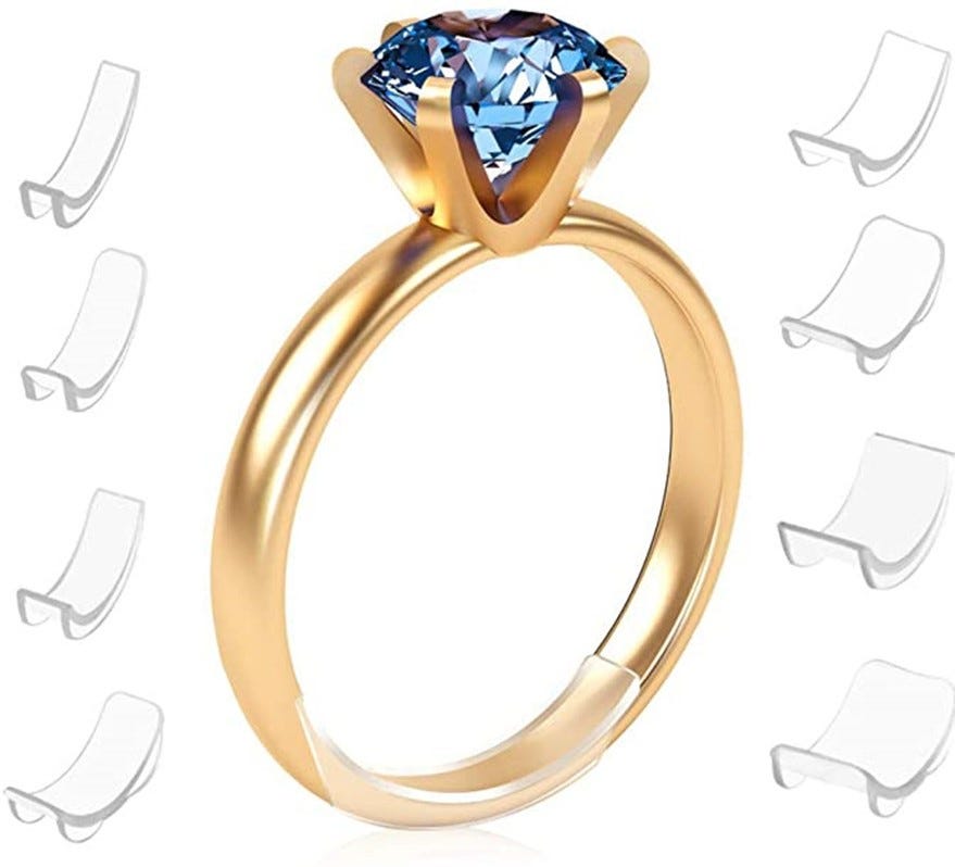 OntaRyon Regolatori di dimensioni per anelli, riduttori di gioielli, pinze Resizer invisibili Guard, regolatore confezione da 21, 7 stili, ideale per oro, oro bianco, argento OntaRyon Regolatori di dimensioni per anelli, riduttori di gioielli, pinze Resizer invisibili Guard, regolatore confezione da 21, 7 stili, ideale per oro, oro bianco, argento