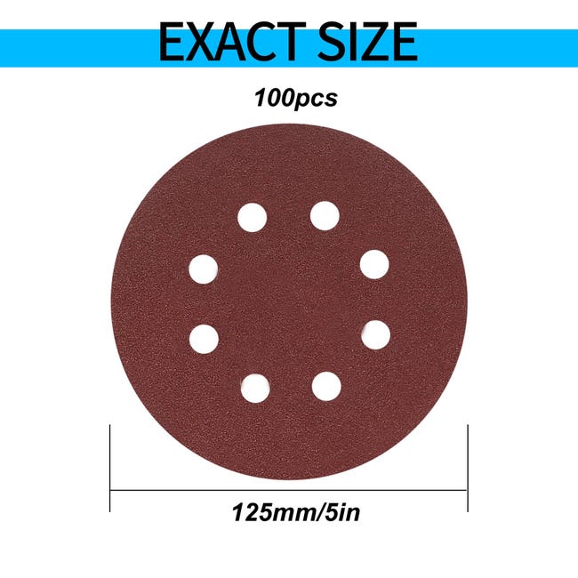 Dischi Abrasivi 125 Mm - Grana 80, 30 Pezzi, Per Levigatrici Orbitali - Foto 4