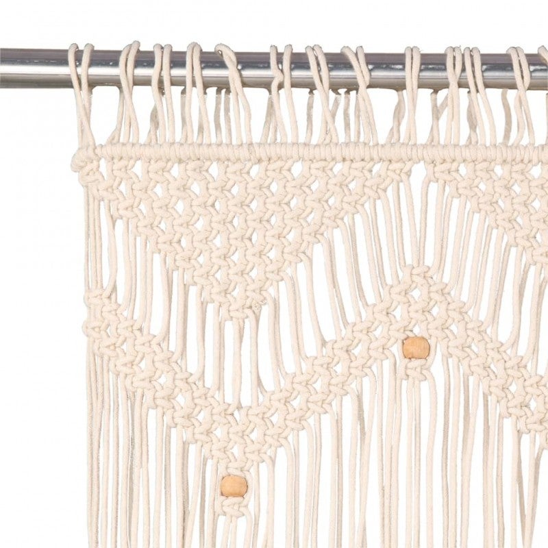 vidaXL Rideau en macramé 140x240 cm Coton - 4