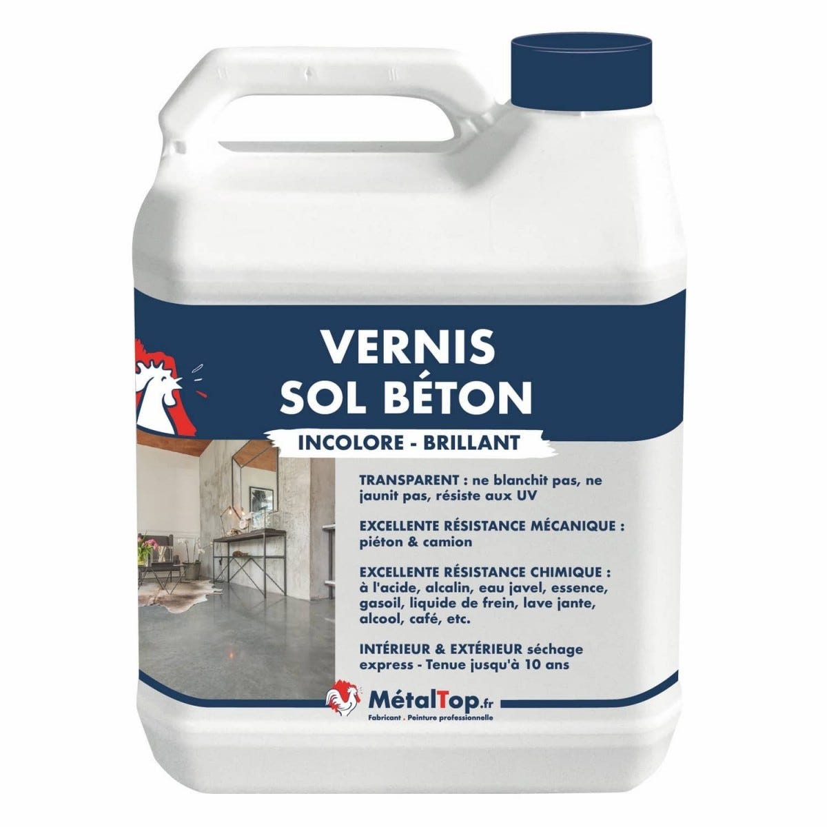 Vernis Sol Beton - 5 L - Métaltop | Bricoman