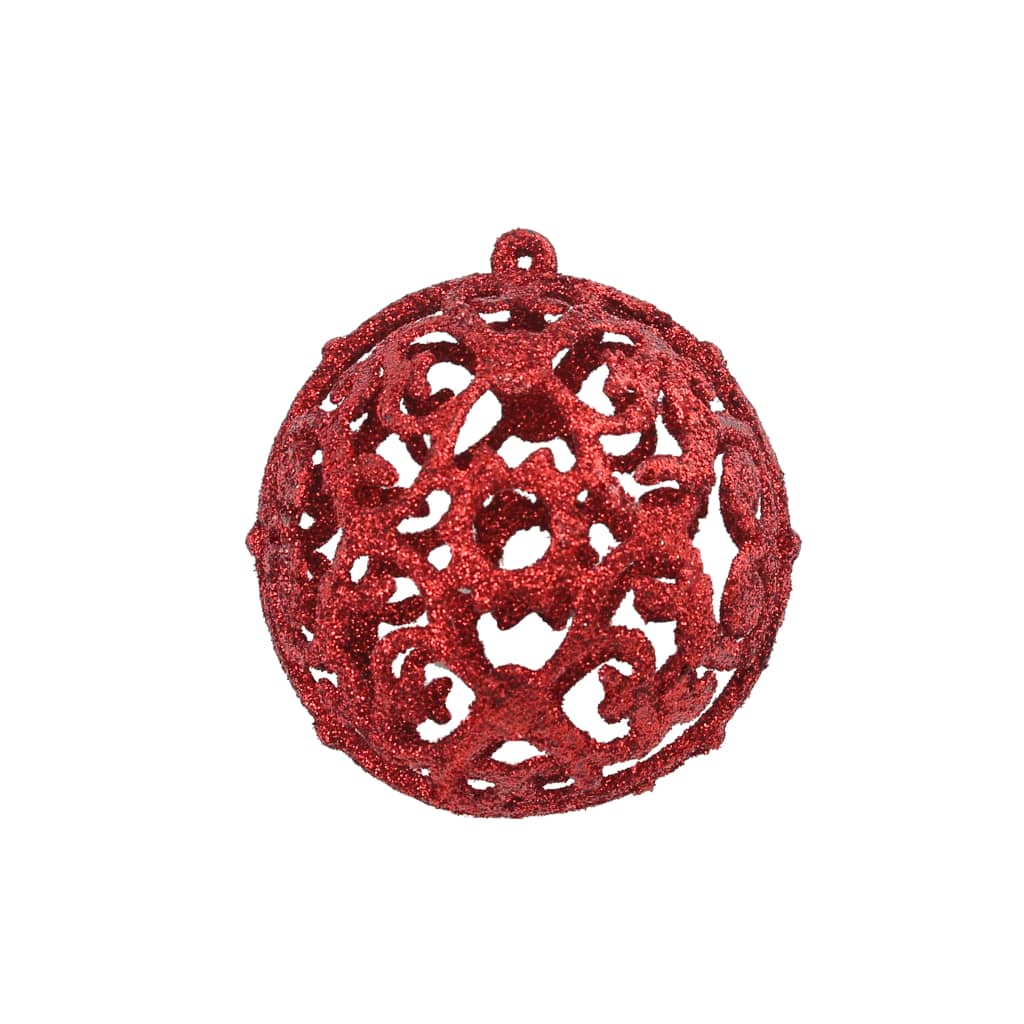 Ensemble de boules de Noël 100 pcs 3/4/6 cm Rouge vidaXL - 3