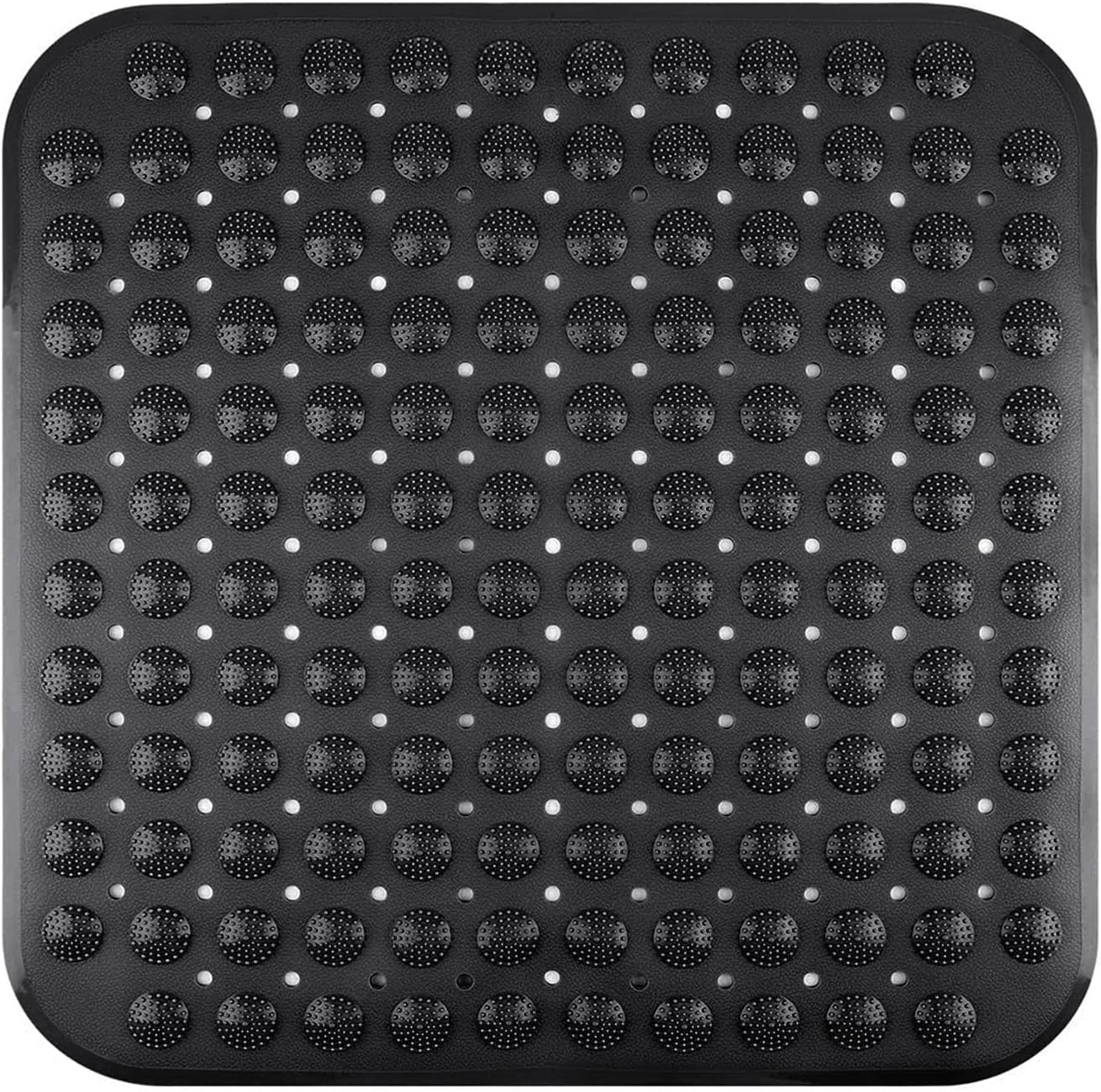 Mata antypoślizgowa pod prysznic, do łazienki, masaż stóp, wymiary 48x48cm, kolor czarny.