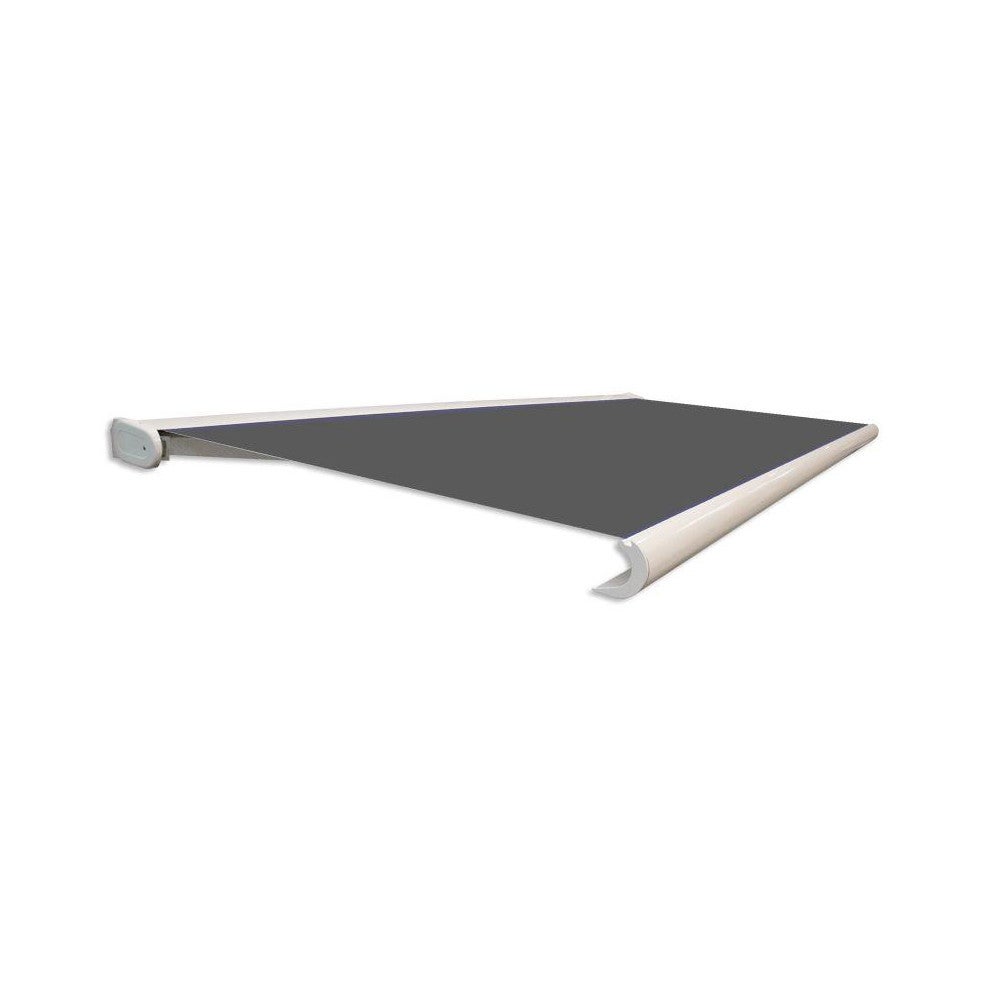 Toldo cofre samoa de 6 m x 3,5 m con motor, mando a distancia y sistema de emergencia (ses128 - gris)