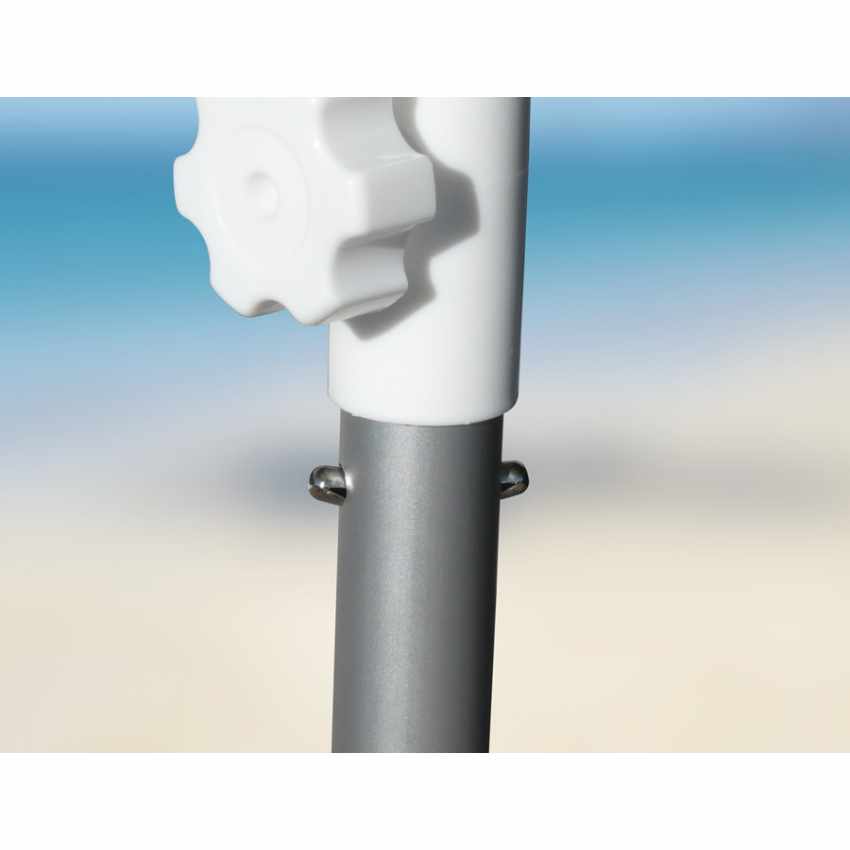 Parasol de plage 240 cm aluminium anti-vent protection UV Roma - 5