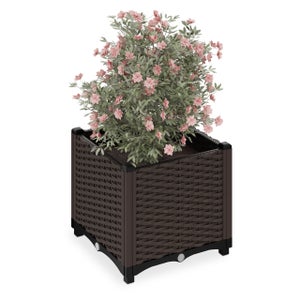 Vaso da fiori decorativo KADAX con inserto interno - Rotondo - Plastica
