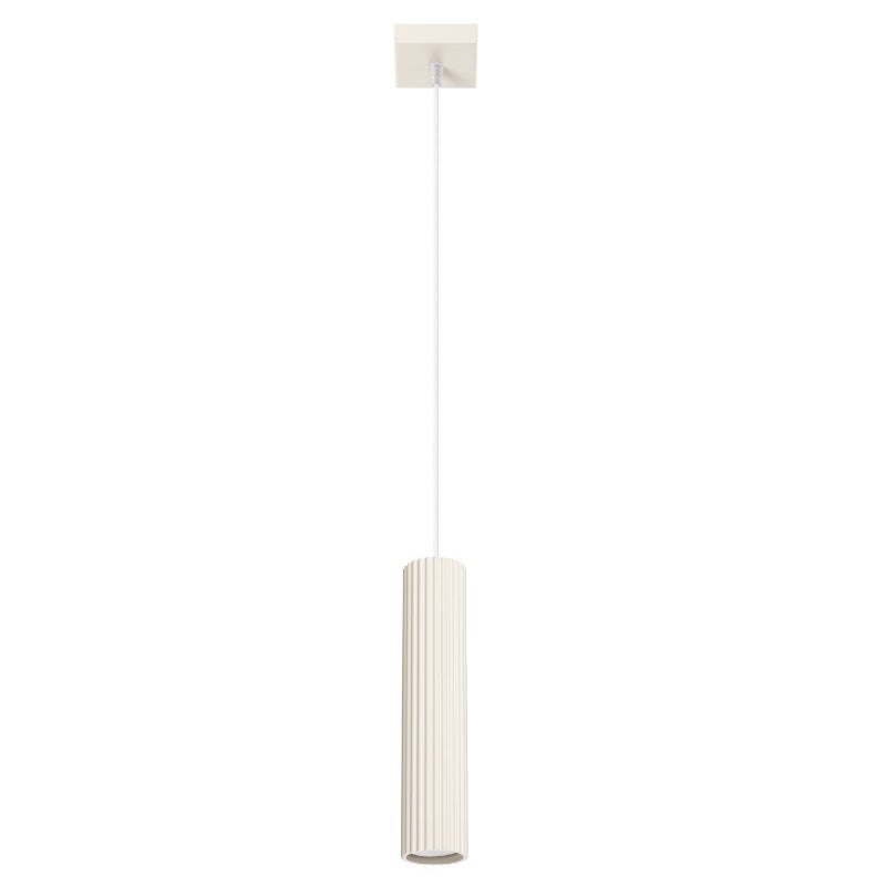 Lampa wisząca Karbon beżowa 1xGU10x10W nowoczesna wym: 118 x 8 x 8 cm aluminium Sollux Lighting