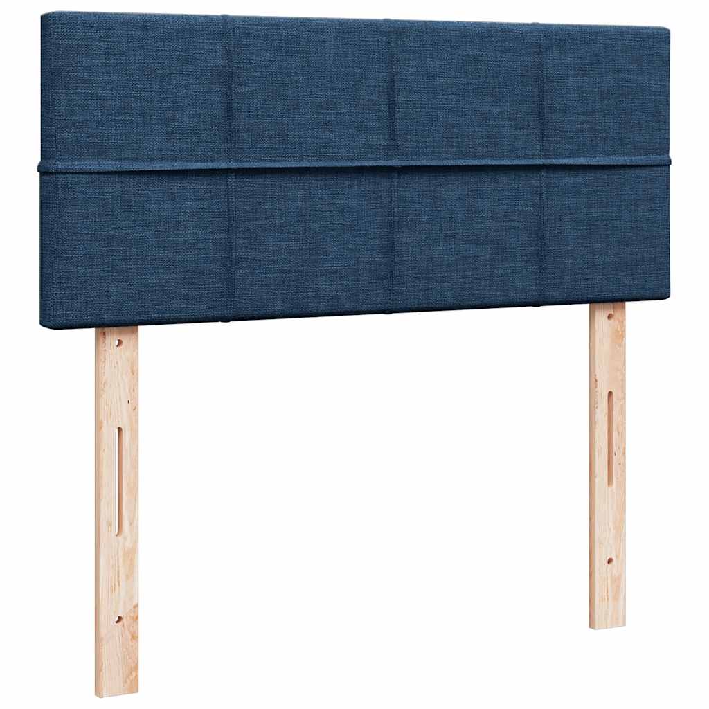 Sommier à lattes de lit avec matelas Bleu 120x200 cm Tissu - 8