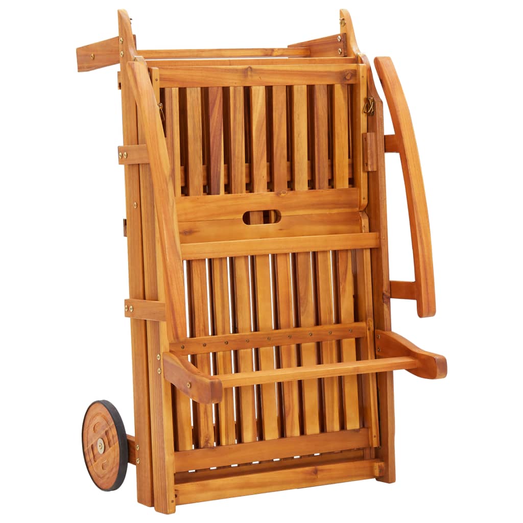 Conjunto de 2 tumbonas hamacas camas de jardín muebles de terraza con cojines madera maciza de acacia 02_0012046 - 6