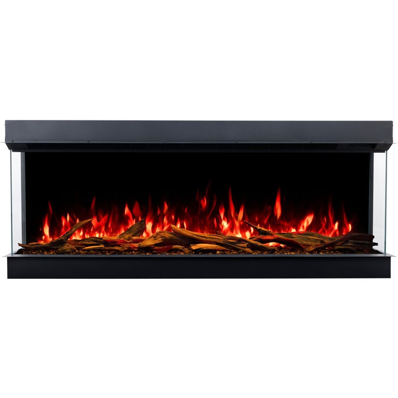Kominek elektryczny AFLAMO Superb 3D 80 - ogień premium - do zabudowy - 80x65x35 cm - dekoracyjny kominek LED z grzaniem 750/1500 W