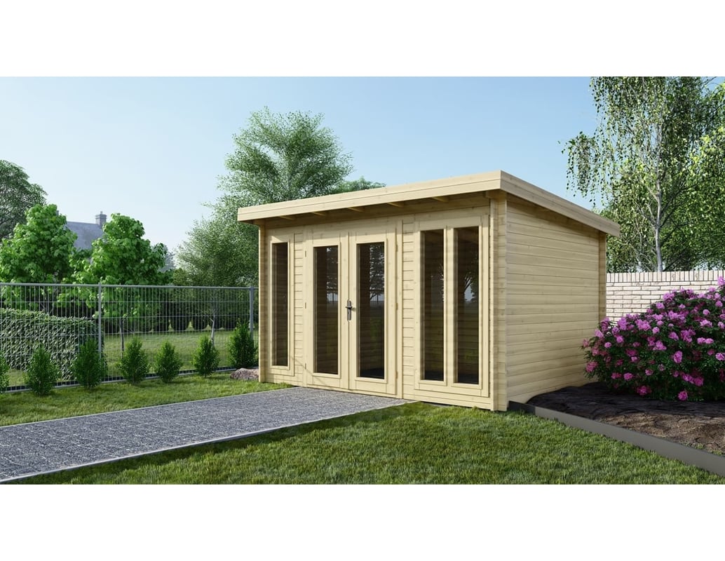 Domek ogrodowy ALTANKA 16 m2 - 4x4 m - 34 mm, drewniany, DOM653, 1 szt.