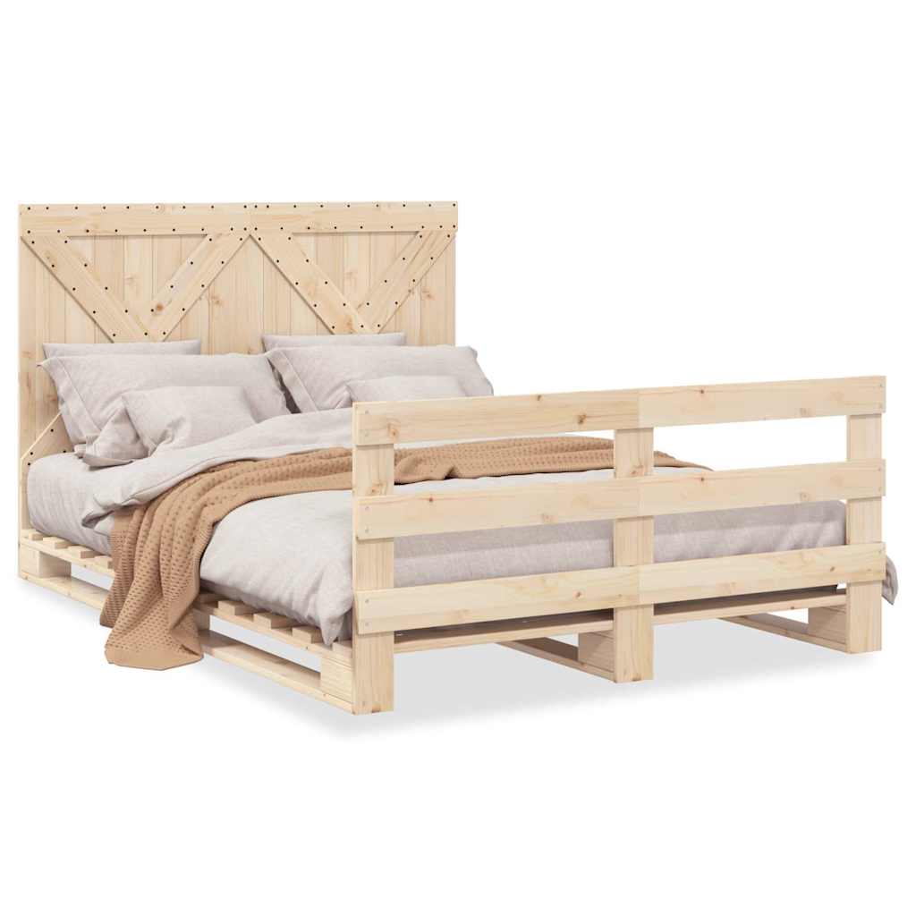 Łóżko Drewniane Rama Łóżka Sofa Brązowe Do Sypialni Pokoju 160x200 cm
