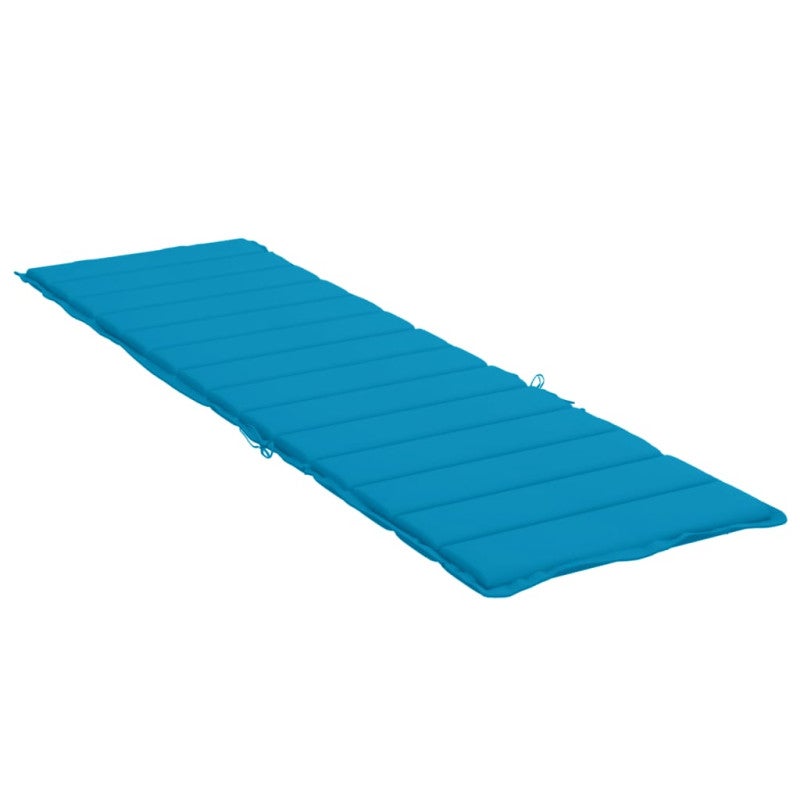 Cojín de tumbona de tela Oxford azul 200x50x3 cm vidaXL - 4