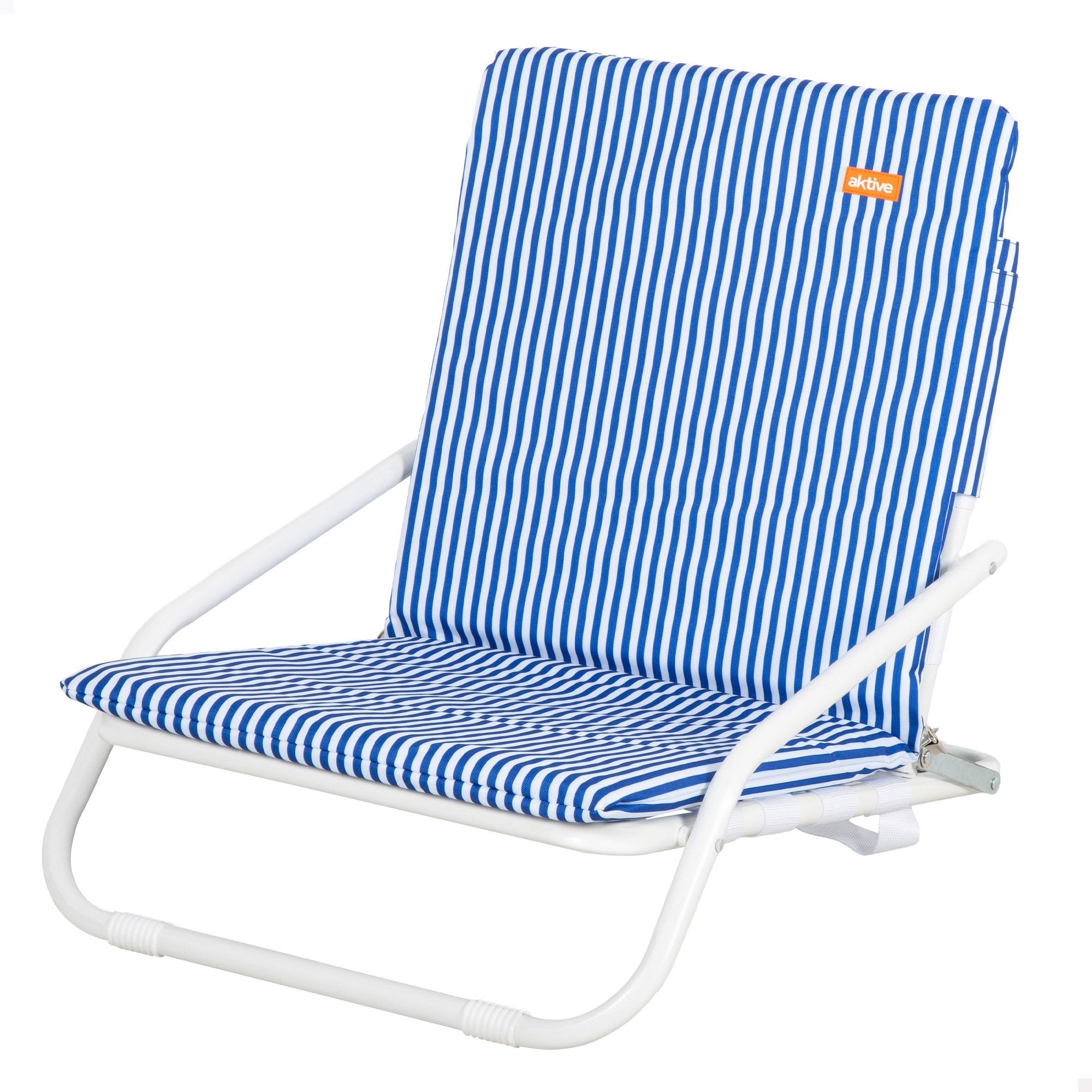 Aktive silla de playa ligera con asa 46x60x50 cm rayas marineras