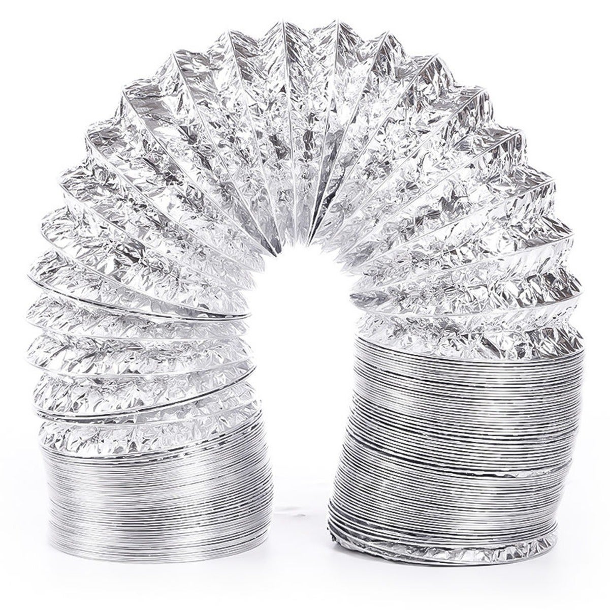 Tuyau d'évacuation Flexible en Aluminium Ø 127 mm x 3 m - Idéal Hotte Aspirante, Ventilateur, Extracteur et VMC 125 mm - Durable et efficace - DN125 - 3